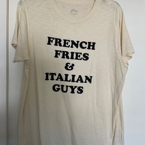 J Crew large tee, creamy white